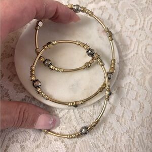 Gold and Silver Beaded Bracelet